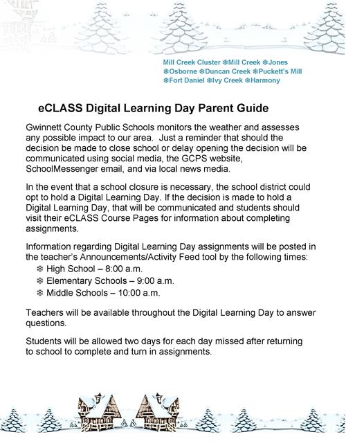 Digital Learning Days info Mill Creek Cluster 